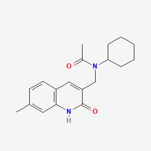 N-cyclohexyl-N-((2-hydroxy-7-methylquinolin-3-yl)methyl)acetamide