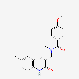 molecular formula C21H22N2O3 B7719031 4-ethoxy-N-((2-hydroxy-6-methylquinolin-3-yl)methyl)-N-methylbenzamide 