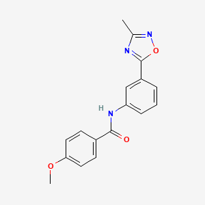 4-methoxy-N-[3-(3-methyl-1,2,4-oxadiazol-5-yl)phenyl]benzamide