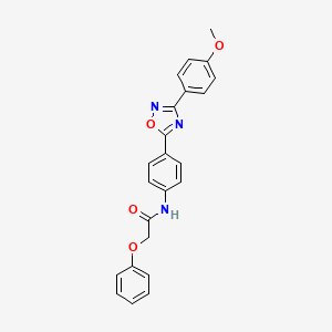 molecular formula C23H19N3O4 B7719080 N-(4-(3-(4-methoxyphenyl)-1,2,4-oxadiazol-5-yl)phenyl)-2-phenoxyacetamide 