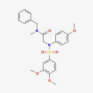 N-benzyl-2-[N-(4-methoxyphenyl)-3,4-dimethoxybenzenesulfonamido]-N-methylacetamide