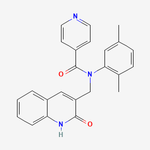 N-(2,5-dimethylphenyl)-N-((2-hydroxyquinolin-3-yl)methyl)isonicotinamide