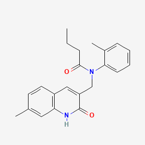 N-((2-hydroxy-7-methylquinolin-3-yl)methyl)-N-(o-tolyl)butyramide