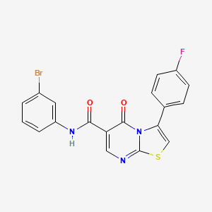 molecular formula C19H11BrFN3O2S B7719163 3-(4-fluorophenyl)-N-[2-(4-methoxyphenyl)ethyl]-5-oxo-5H-[1,3]thiazolo[3,2-a]pyrimidine-6-carboxamide 