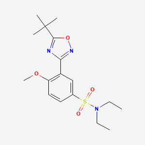 molecular formula C17H25N3O4S B7719207 3-(5-(tert-butyl)-1,2,4-oxadiazol-3-yl)-N,N-diethyl-4-methoxybenzenesulfonamide 