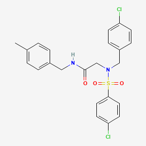 2-(4-chloro-N-(4-chlorobenzyl)phenylsulfonamido)-N-(4-methylbenzyl)acetamide