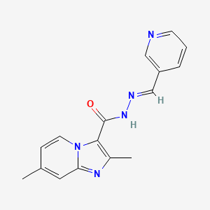 (E)-2,7-dimethyl-N'-(pyridin-3-ylmethylene)imidazo[1,2-a]pyridine-3-carbohydrazide