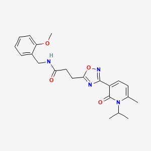 3-(3-(1-isopropyl-6-methyl-2-oxo-1,2-dihydropyridin-3-yl)-1,2,4-oxadiazol-5-yl)-N-(2-methoxybenzyl)propanamide