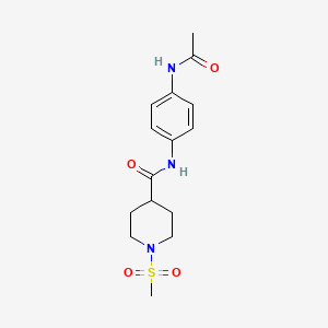 N-(4-acetamidophenyl)-1-(methylsulfonyl)piperidine-4-carboxamide