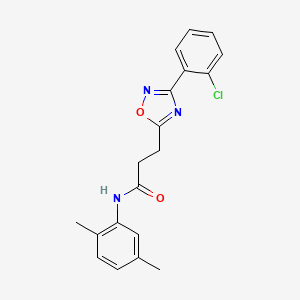 molecular formula C19H18ClN3O2 B7719308 3-(3-(2-chlorophenyl)-1,2,4-oxadiazol-5-yl)-N-(2,5-dimethylphenyl)propanamide 