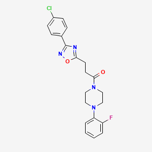 3-(3-(4-chlorophenyl)-1,2,4-oxadiazol-5-yl)-1-(4-(2-fluorophenyl)piperazin-1-yl)propan-1-one
