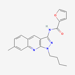N-(1-butyl-7-methyl-1H-pyrazolo[3,4-b]quinolin-3-yl)furan-2-carboxamide