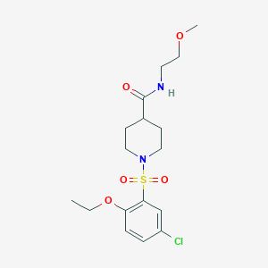 molecular formula C17H25ClN2O5S B7719392 2-[N-(2-phenylethyl)benzenesulfonamido]-N-(prop-2-en-1-yl)acetamide 