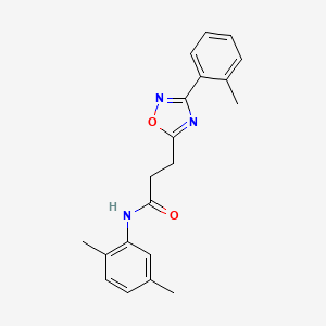 molecular formula C20H21N3O2 B7719397 N-(2,5-dimethylphenyl)-3-(3-(o-tolyl)-1,2,4-oxadiazol-5-yl)propanamide 