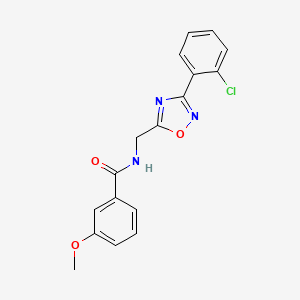 molecular formula C17H14ClN3O3 B7719405 N-((3-(2-chlorophenyl)-1,2,4-oxadiazol-5-yl)methyl)-3-methoxybenzamide 
