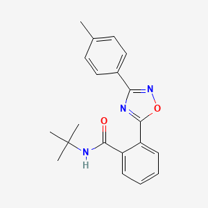N-(tert-butyl)-2-(3-(p-tolyl)-1,2,4-oxadiazol-5-yl)benzamide