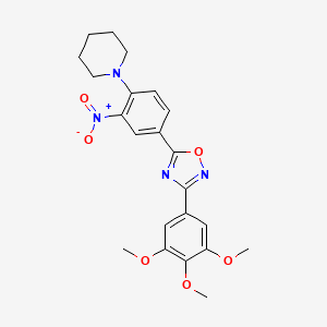 5-(3-nitro-4-(piperidin-1-yl)phenyl)-3-(3,4,5-trimethoxyphenyl)-1,2,4-oxadiazole