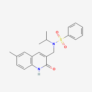 N-((2-hydroxy-6-methylquinolin-3-yl)methyl)-N-isopropylbenzenesulfonamide