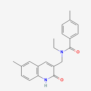 molecular formula C21H22N2O2 B7719472 N-ethyl-N-((2-hydroxy-6-methylquinolin-3-yl)methyl)-4-methylbenzamide 