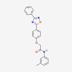 2-(4-(3-phenyl-1,2,4-oxadiazol-5-yl)phenoxy)-N-(m-tolyl)acetamide
