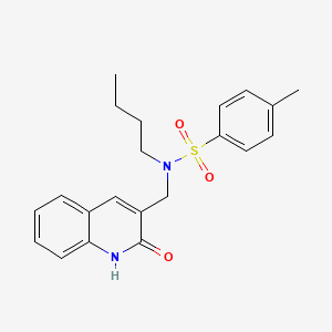 molecular formula C21H24N2O3S B7719495 N-butyl-N-((2-hydroxyquinolin-3-yl)methyl)-4-methylbenzenesulfonamide 