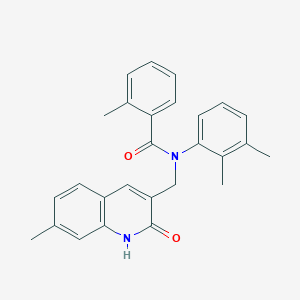 N-(2,3-dimethylphenyl)-N-((2-hydroxy-7-methylquinolin-3-yl)methyl)-2-methylbenzamide