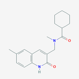 molecular formula C19H24N2O2 B7719543 N-((2-hydroxy-6-methylquinolin-3-yl)methyl)-N-methylcyclohexanecarboxamide 