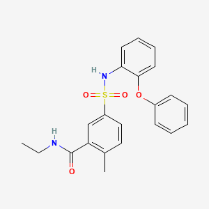 molecular formula C22H22N2O4S B7719600 5-[(3,4-dichlorophenyl)sulfamoyl]-N-ethyl-2-methylbenzamide 