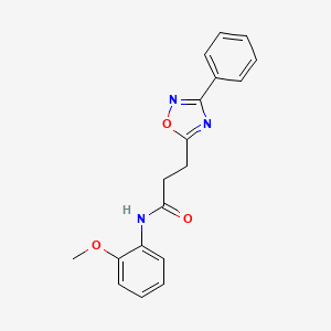 N-(2-methoxyphenyl)-3-(3-phenyl-1,2,4-oxadiazol-5-yl)propanamide