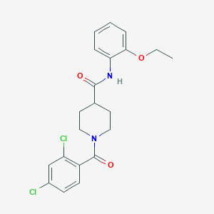 molecular formula C21H22Cl2N2O3 B7719613 1-(2,4-dichlorobenzoyl)-N-(2-ethoxyphenyl)piperidine-4-carboxamide 