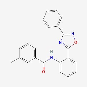 molecular formula C22H17N3O2 B7719682 3-methyl-N-(2-(3-phenyl-1,2,4-oxadiazol-5-yl)phenyl)benzamide 