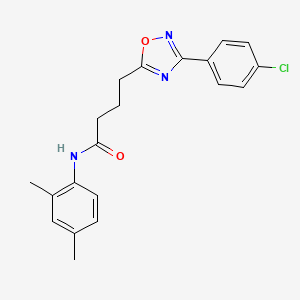 molecular formula C20H20ClN3O2 B7719694 4-(3-(4-chlorophenyl)-1,2,4-oxadiazol-5-yl)-N-(2,4-dimethylphenyl)butanamide 