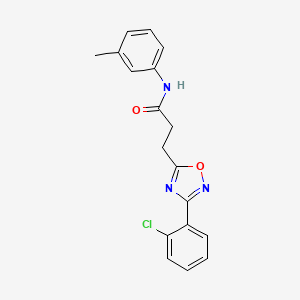 molecular formula C18H16ClN3O2 B7719715 3-(3-(2-chlorophenyl)-1,2,4-oxadiazol-5-yl)-N-(m-tolyl)propanamide 