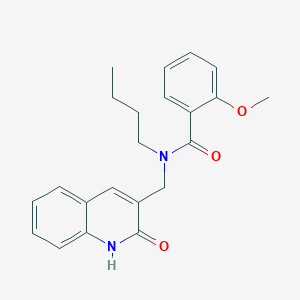 molecular formula C22H24N2O3 B7719753 N-butyl-N-((2-hydroxyquinolin-3-yl)methyl)-2-methoxybenzamide 