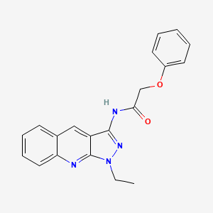 molecular formula C20H18N4O2 B7719762 N-(1-ethyl-1H-pyrazolo[3,4-b]quinolin-3-yl)-2-phenoxyacetamide 