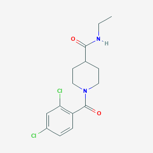 molecular formula C15H18Cl2N2O2 B7719812 1-(2,4-dichlorobenzoyl)-N-ethylpiperidine-4-carboxamide 