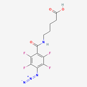molecular formula C12H10F4N4O3 B7719814 5-(4-Azido-2,3,5,6-tetrafluorobenzamido) pen-tanoic acid CAS No. 154438-66-1