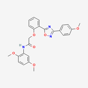 molecular formula C25H23N3O6 B7719820 N-(2,5-dimethoxyphenyl)-2-(2-(3-(4-methoxyphenyl)-1,2,4-oxadiazol-5-yl)phenoxy)acetamide 