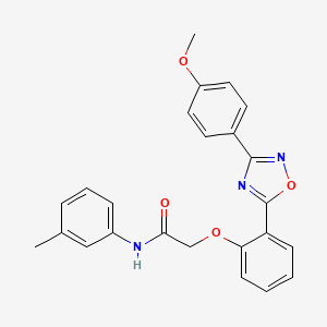 molecular formula C24H21N3O4 B7719822 2-(2-(3-(4-methoxyphenyl)-1,2,4-oxadiazol-5-yl)phenoxy)-N-(m-tolyl)acetamide 