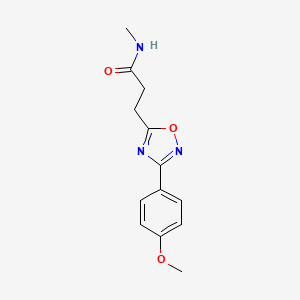 molecular formula C13H15N3O3 B7719831 3-(3-(4-methoxyphenyl)-1,2,4-oxadiazol-5-yl)-N-methylpropanamide 