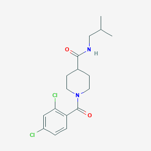 molecular formula C17H22Cl2N2O2 B7719873 1-(2,4-dichlorobenzoyl)-N-isobutylpiperidine-4-carboxamide 