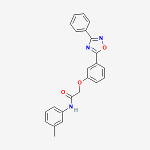 molecular formula C23H19N3O3 B7719884 2-(3-(3-phenyl-1,2,4-oxadiazol-5-yl)phenoxy)-N-(m-tolyl)acetamide 