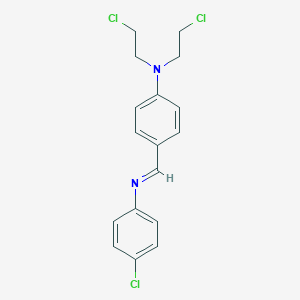 molecular formula C17H17Cl3N2 B077199 N,N-bis(2-chloroethyl)-4-[(4-chlorophenyl)iminomethyl]aniline CAS No. 10444-44-7