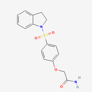 2-[4-(2,3-Dihydroindol-1-ylsulfonyl)phenoxy]acetamide