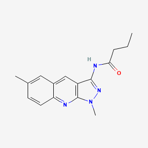 molecular formula C16H18N4O B7719925 N-(1,6-dimethyl-1H-pyrazolo[3,4-b]quinolin-3-yl)butyramide CAS No. 714228-29-2