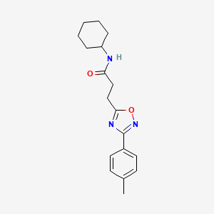 molecular formula C18H23N3O2 B7719961 N-cyclohexyl-3-(3-(p-tolyl)-1,2,4-oxadiazol-5-yl)propanamide 