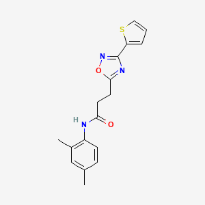 molecular formula C17H17N3O2S B7719971 N-(2,4-dimethylphenyl)-3-(3-(thiophen-2-yl)-1,2,4-oxadiazol-5-yl)propanamide 