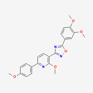 molecular formula C23H21N3O5 B7719977 5-(3,4-dimethoxyphenyl)-3-(2-methoxy-6-(4-methoxyphenyl)pyridin-3-yl)-1,2,4-oxadiazole 
