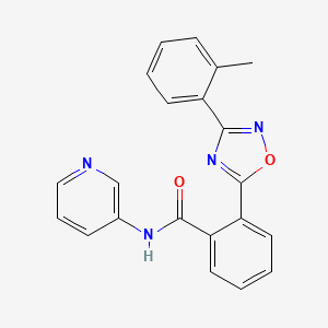 molecular formula C21H16N4O2 B7719987 N-(pyridin-3-yl)-2-(3-(o-tolyl)-1,2,4-oxadiazol-5-yl)benzamide 