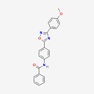 N-(4-(3-(4-methoxyphenyl)-1,2,4-oxadiazol-5-yl)phenyl)benzamide